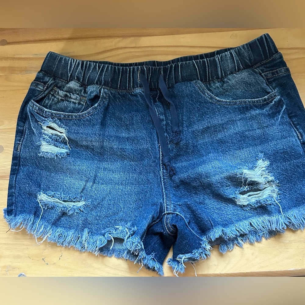 YMI Blue Jean Shorts Distressed Style